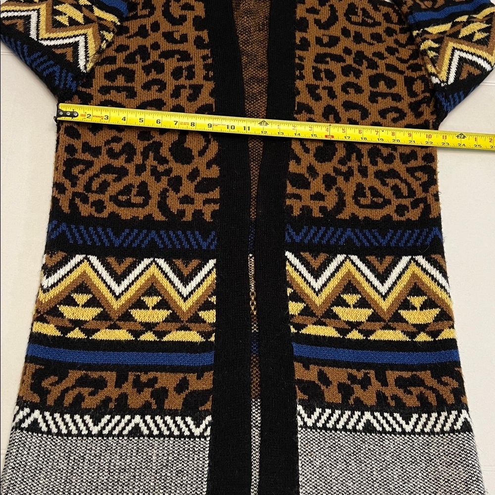 ANTHROPOLOGIE MARSEILLE LEOPARD ANIMAL PRINT CARDIGAN SWEATER SIZE SMALL - Picture 10 of 14
